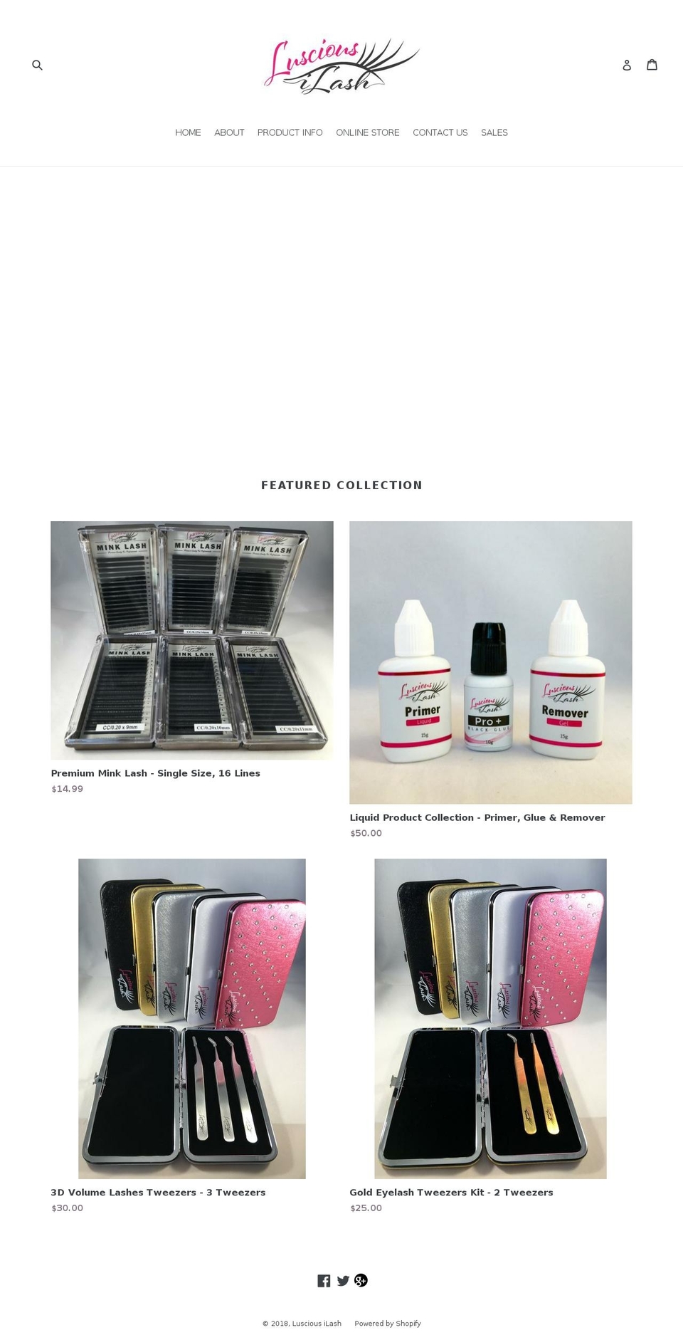 lusciousilash.com shopify website screenshot