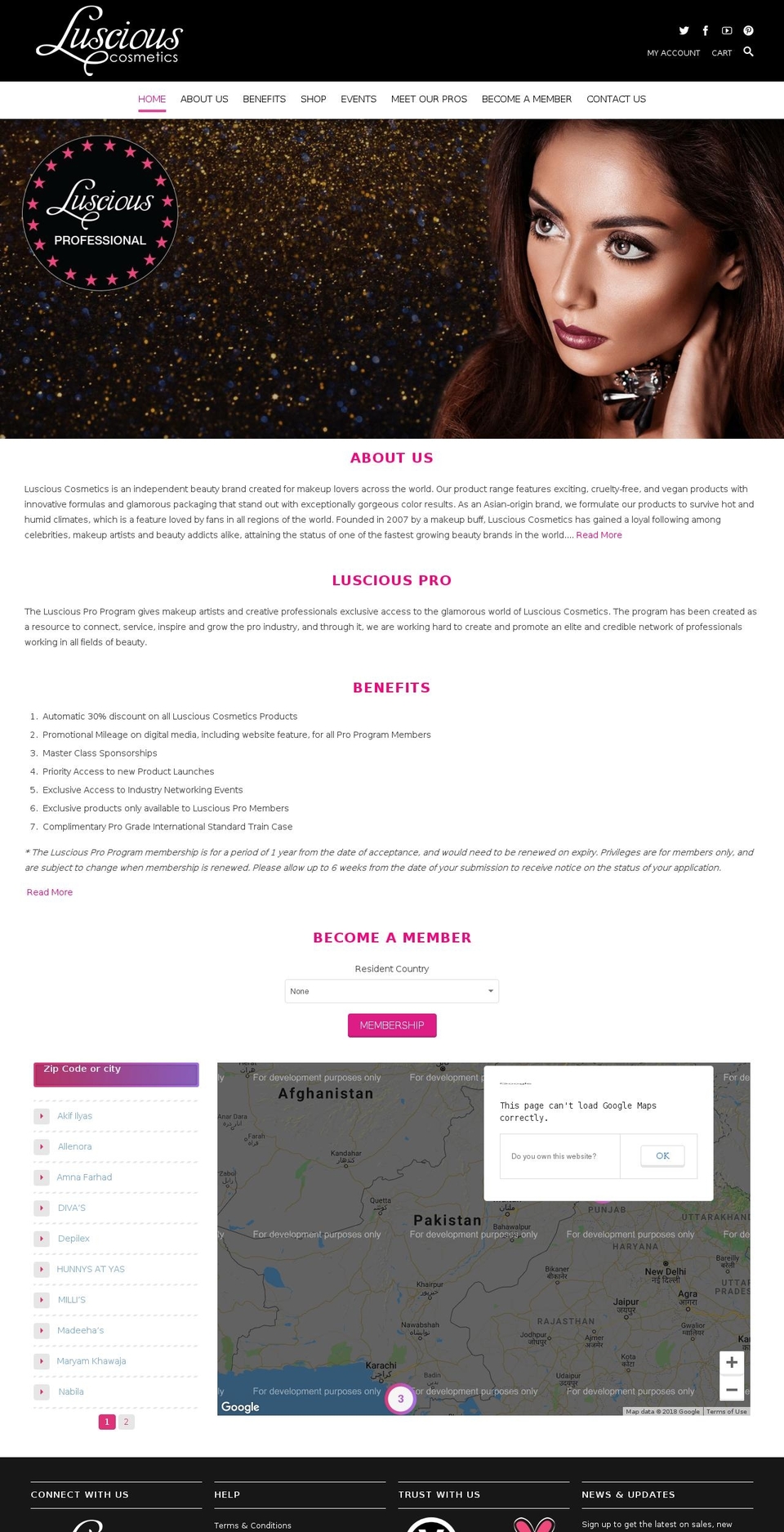 lusciouspro.com — Shopify storefront screenshot