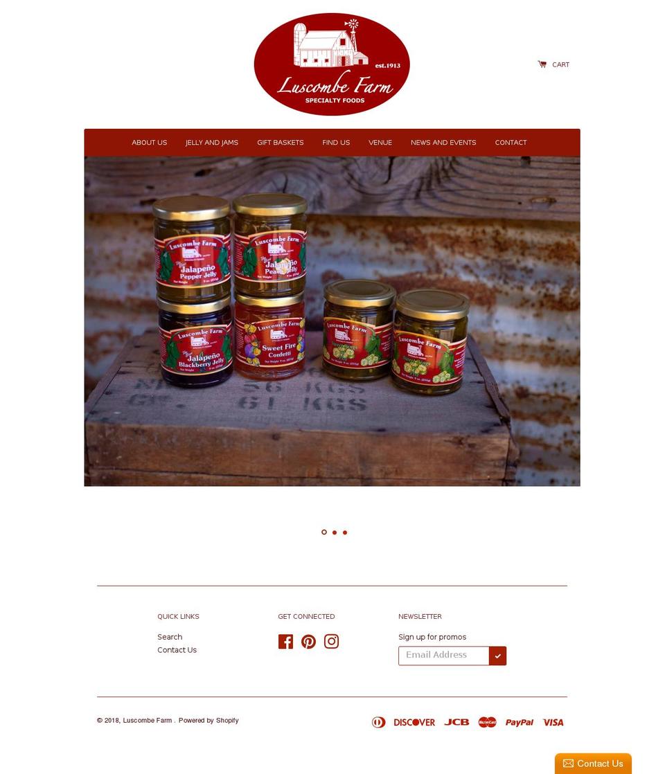 luscombefarms.com — Shopify storefront screenshot