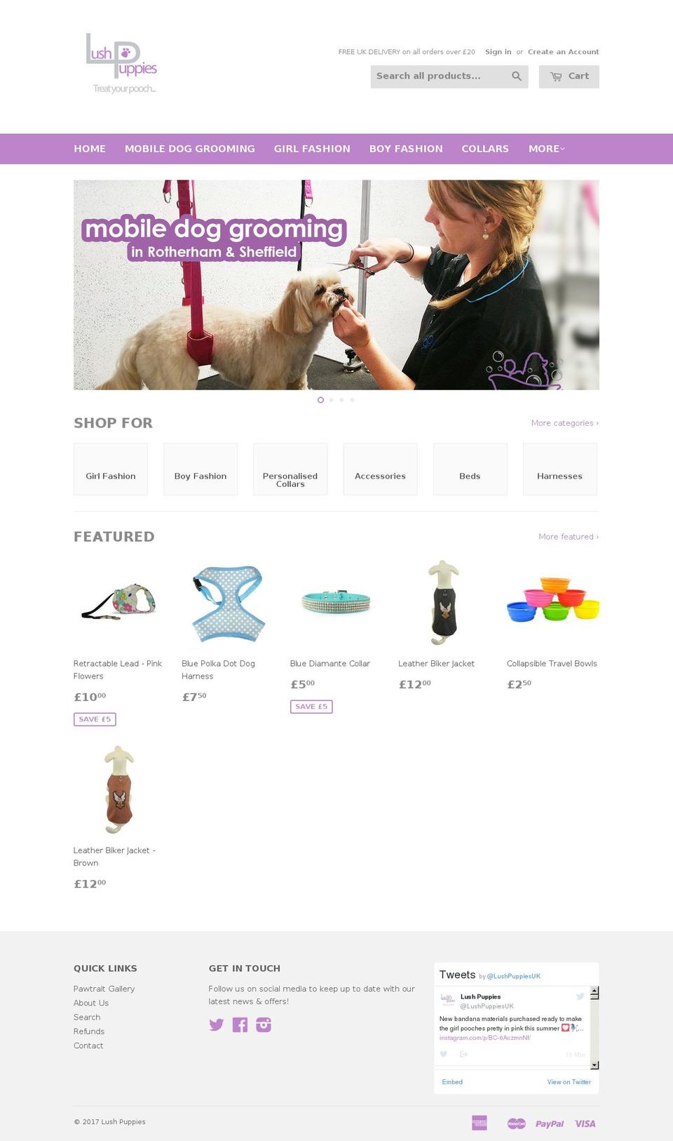lush-puppies.com shopify website screenshot