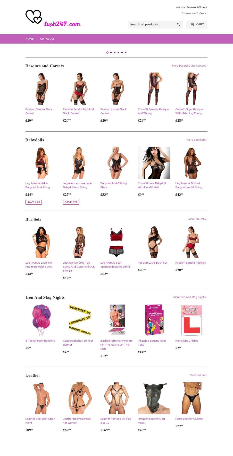 lush247.com — Shopify storefront screenshot