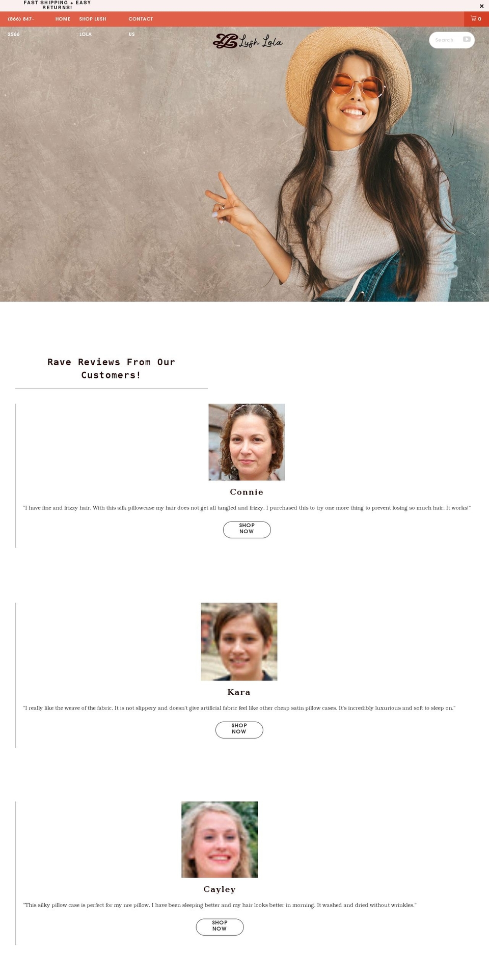 lushandlola.com shopify website screenshot