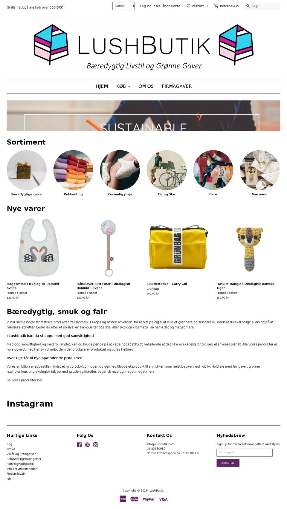 lushbutik.com shopify website screenshot