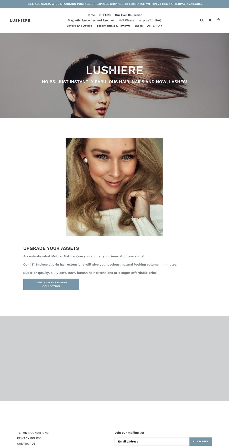 lushiere.com — Shopify storefront screenshot