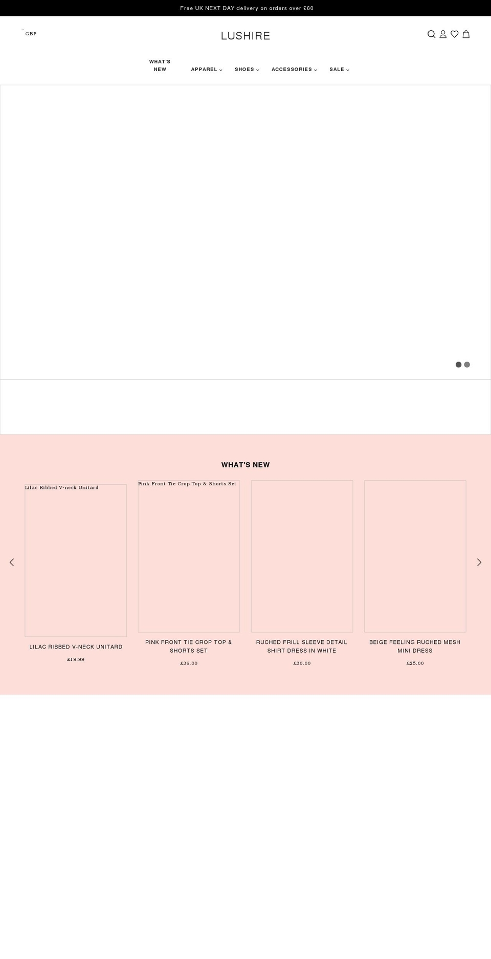 lushire.co.uk shopify website screenshot