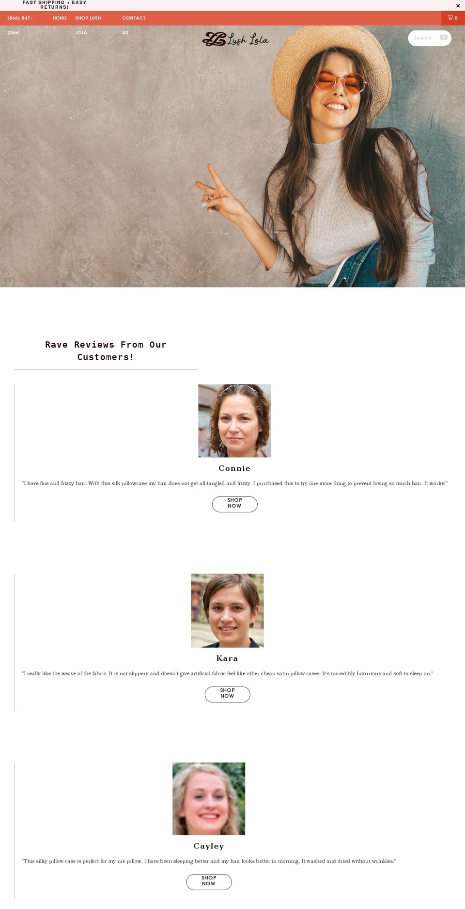 lushlolaessentials.com shopify website screenshot