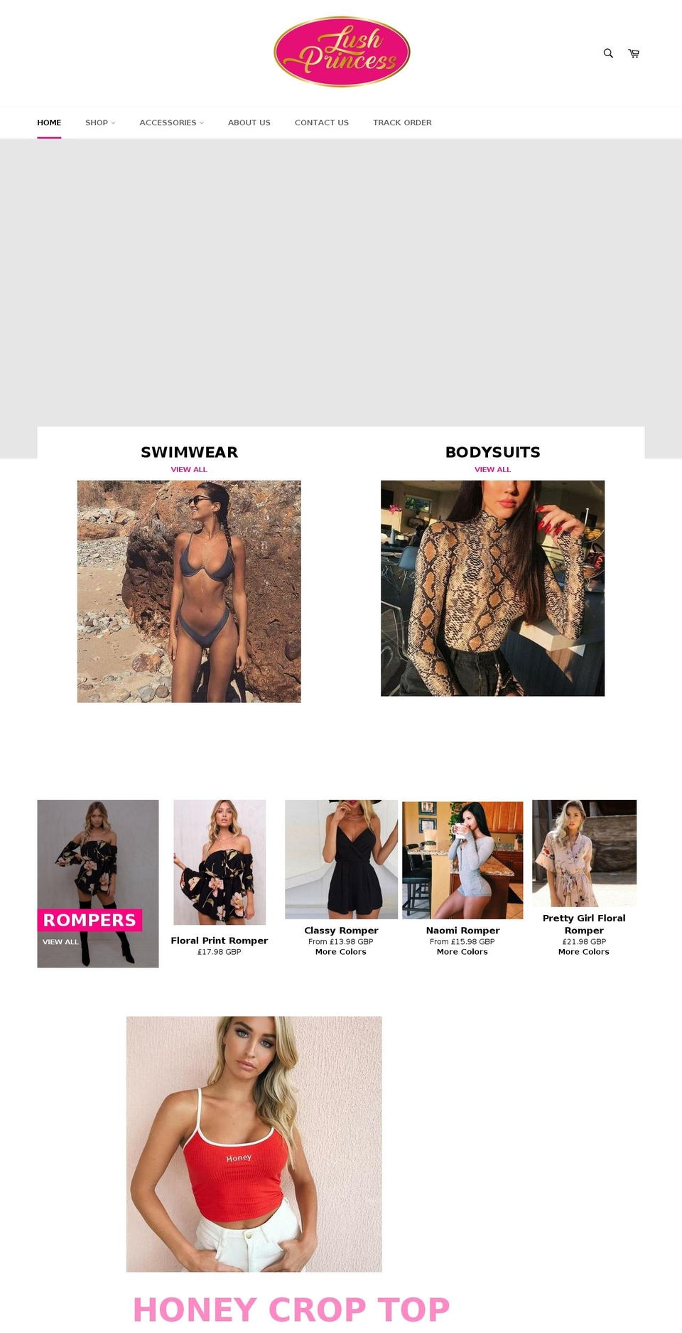 lushprincess.com — Shopify storefront screenshot