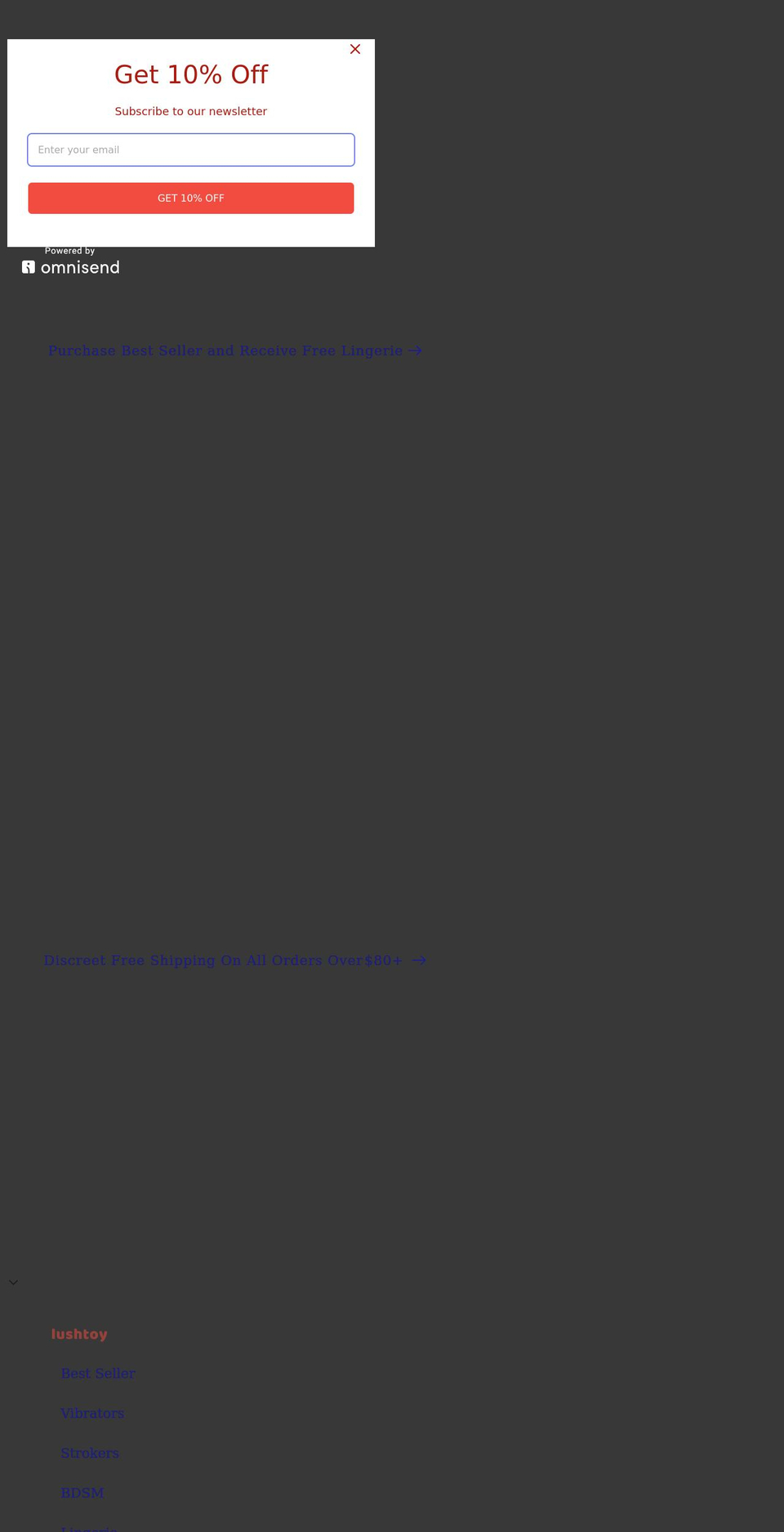 lushtoy.com shopify website screenshot