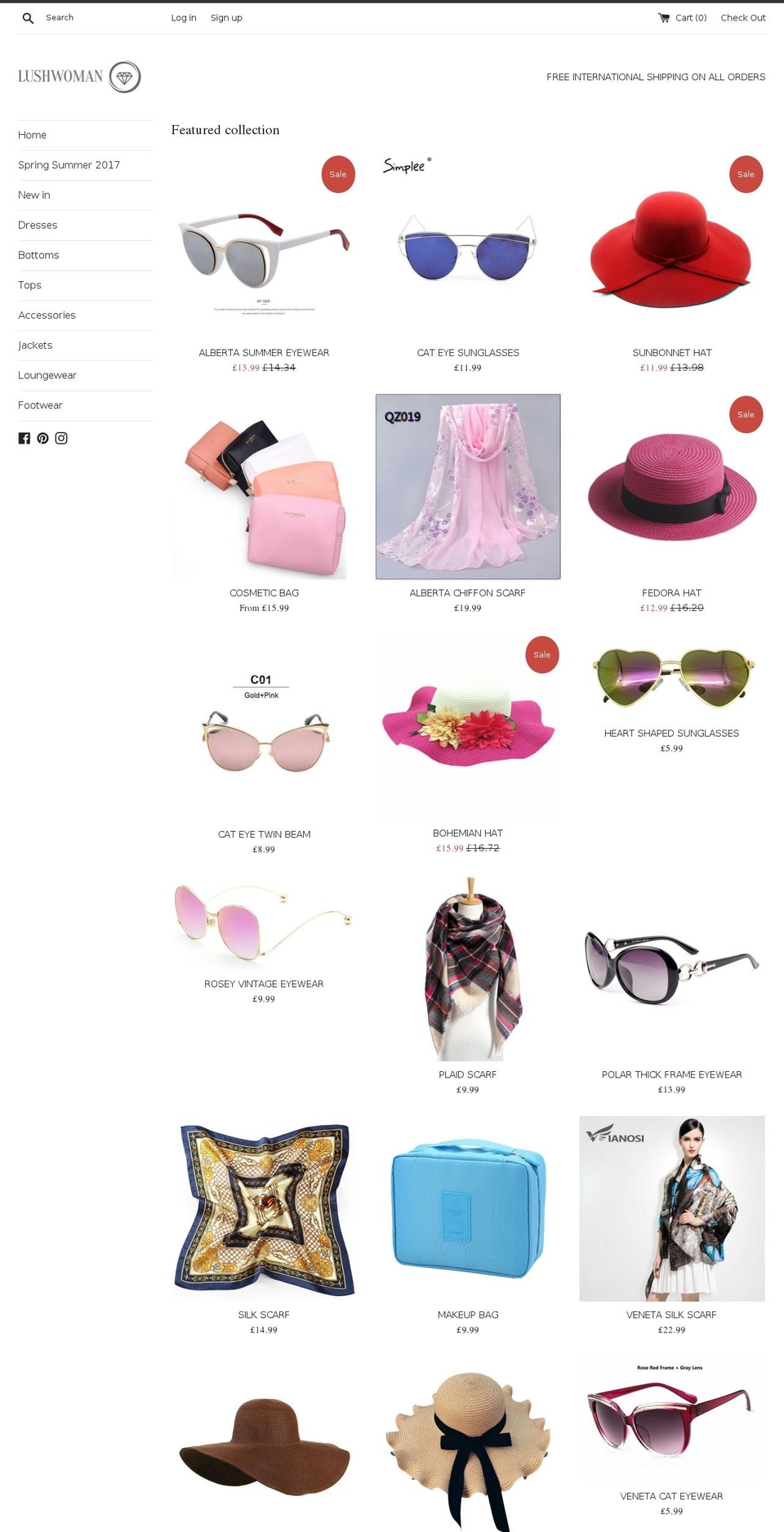 lushwoman.com shopify website screenshot