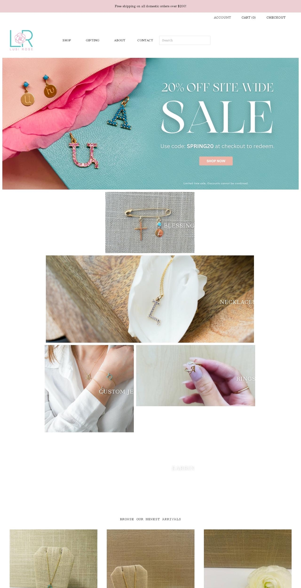 lusirose.com shopify website screenshot