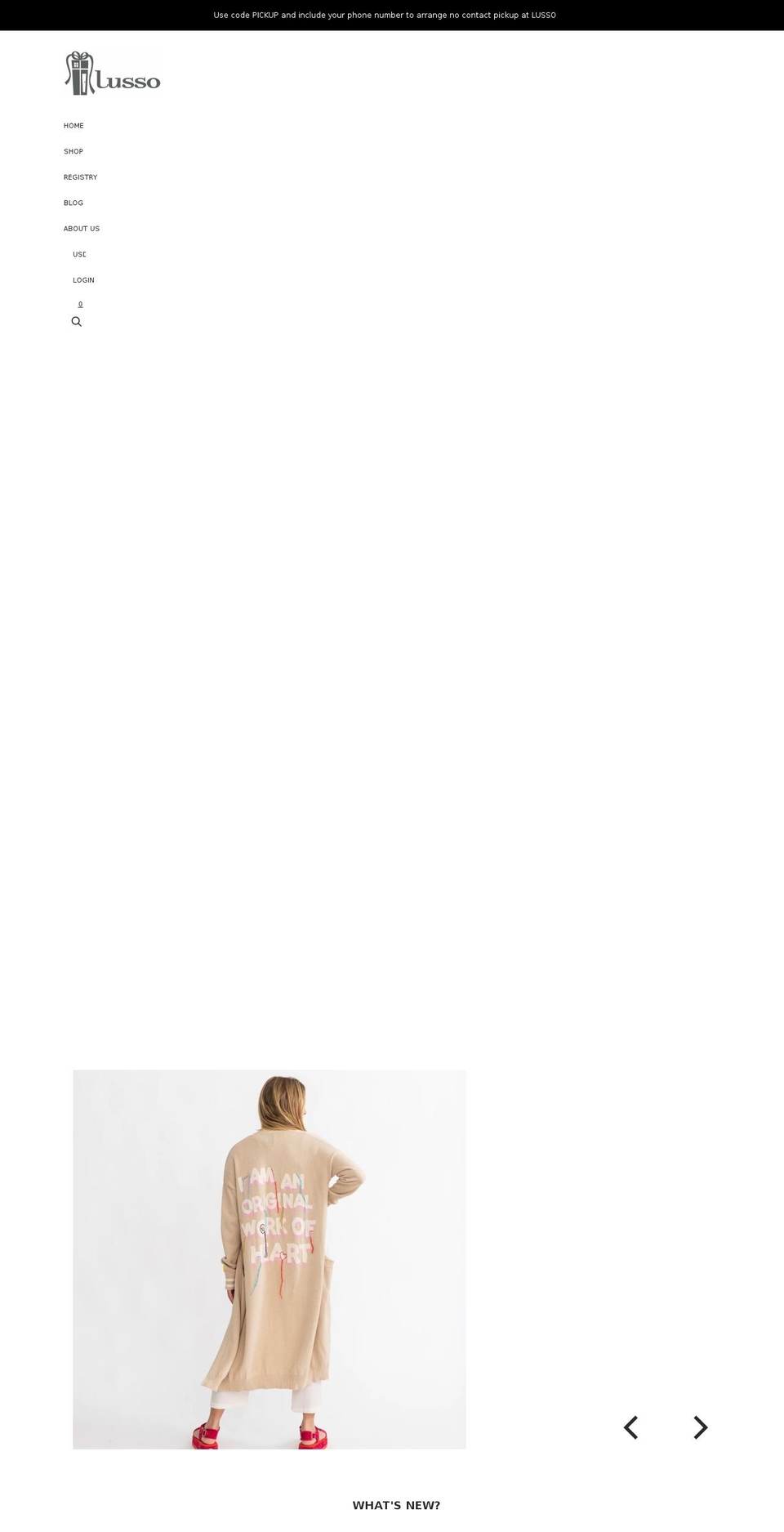 lussohome.com shopify website screenshot