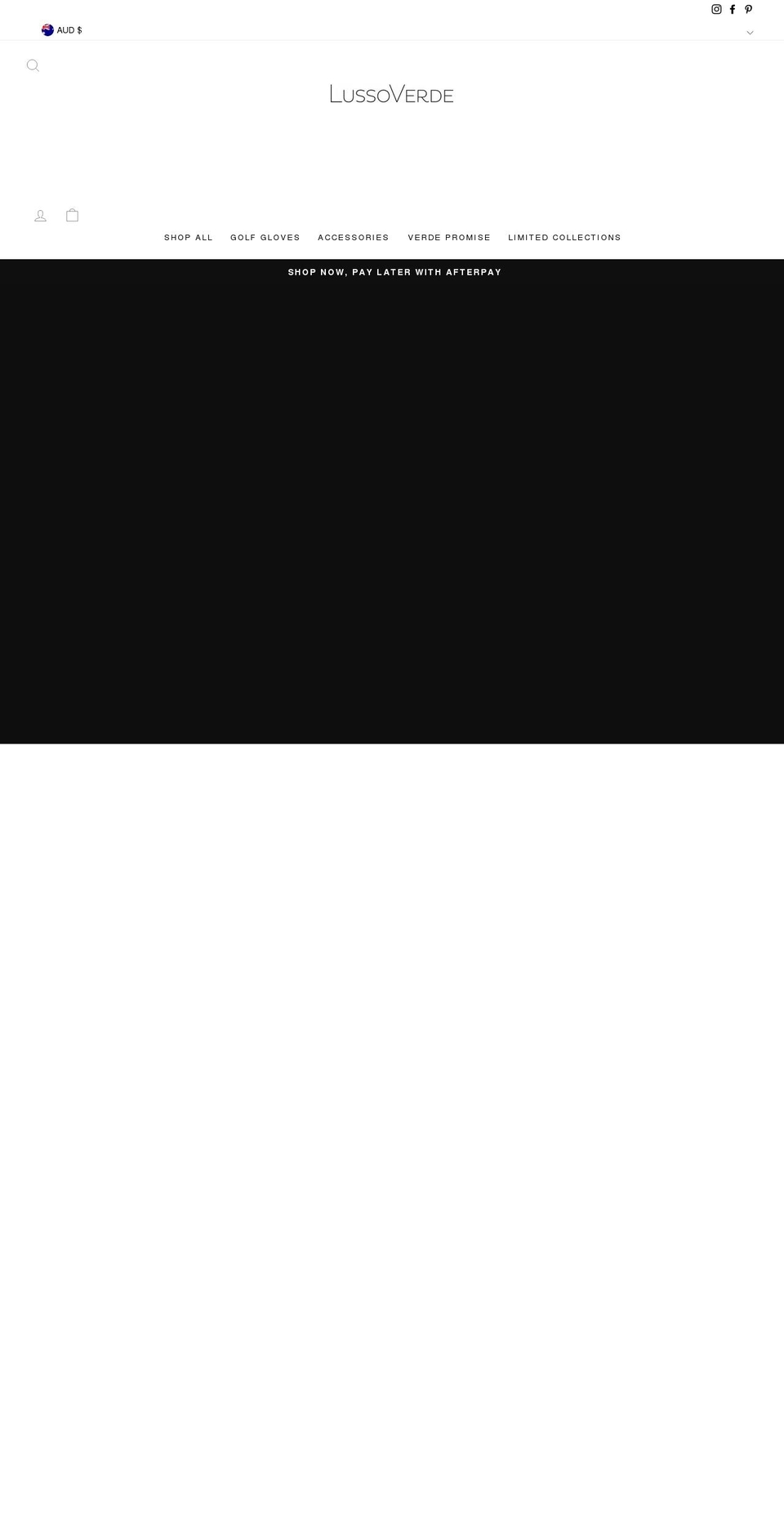 lussoverde.com shopify website screenshot