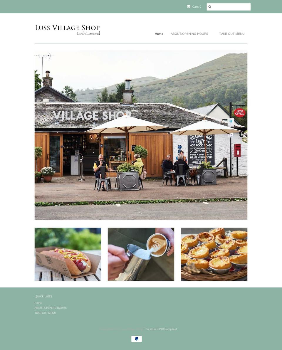 lussvillageshop.com shopify website screenshot