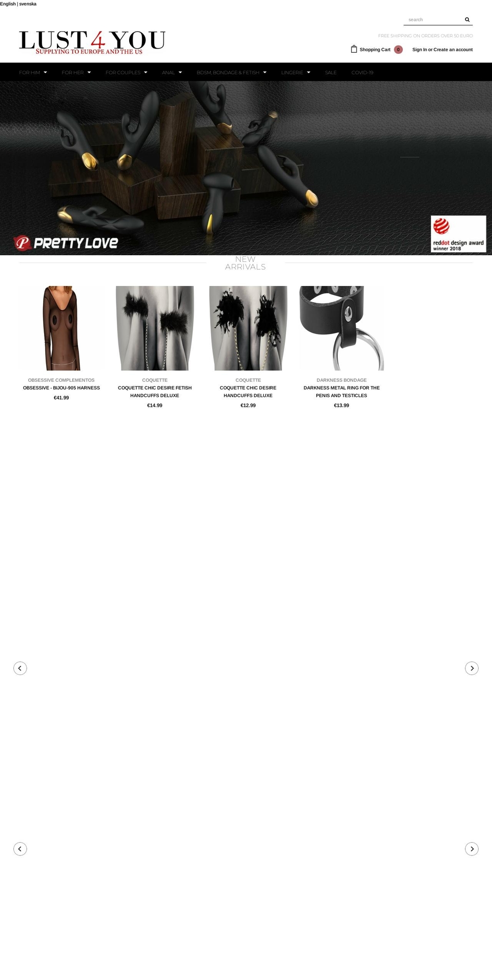 lust4you.com shopify website screenshot