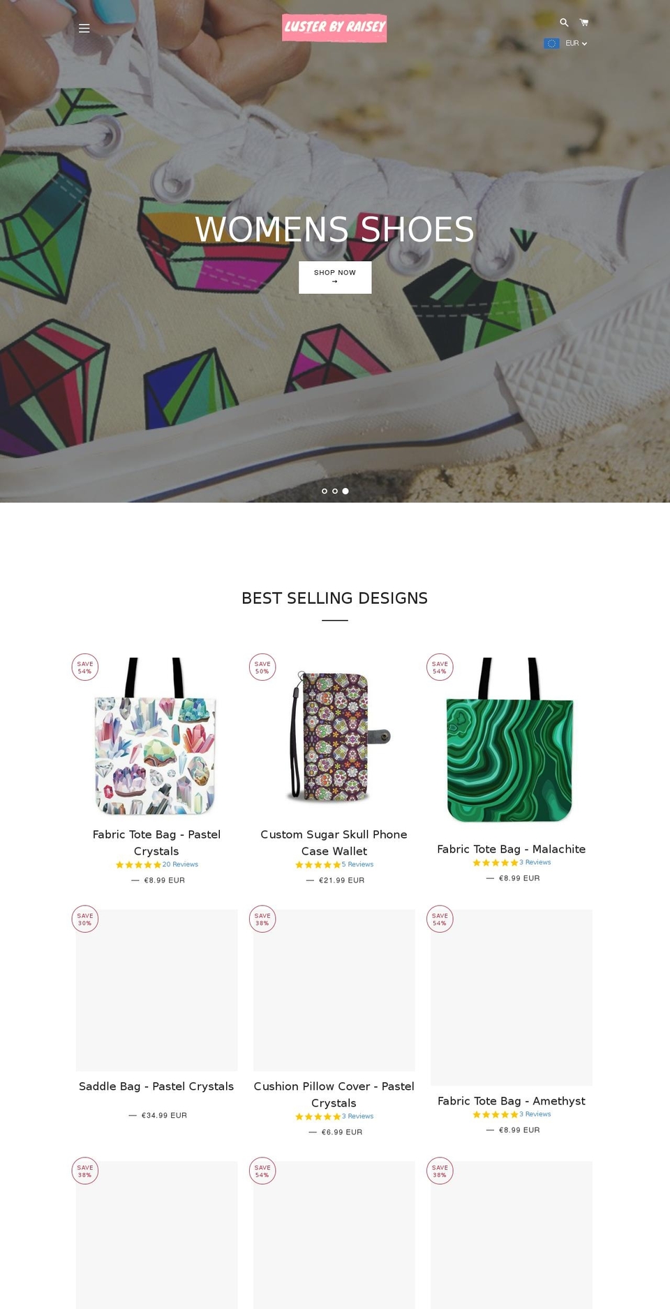 lusterbyraisey.com.au shopify website screenshot