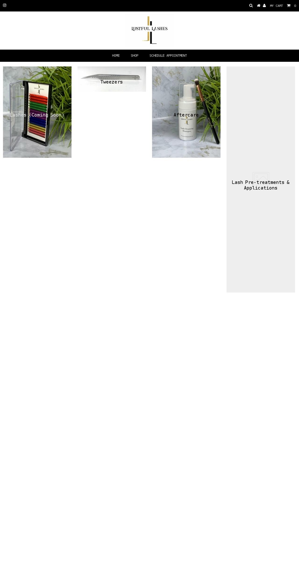 lustfullashesllc.com shopify website screenshot