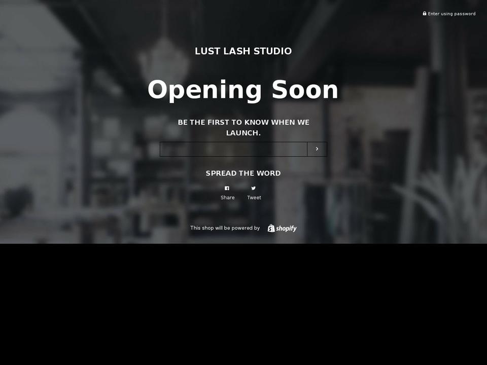 lustlashstudio.com — Shopify storefront screenshot