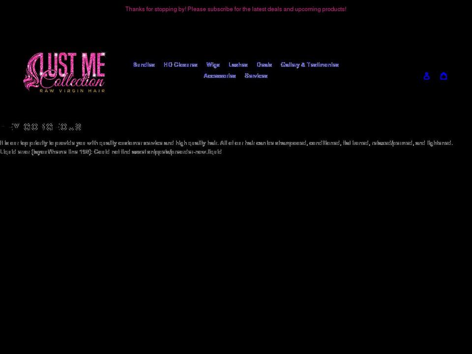lustmecollection.com shopify website screenshot