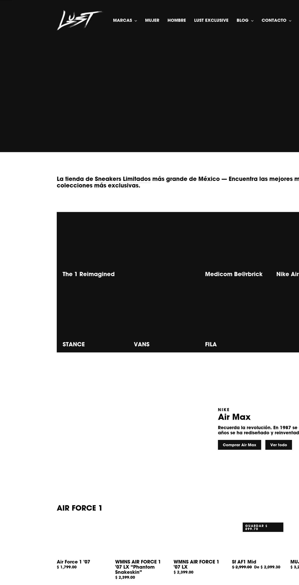 lustmexico.com shopify website screenshot