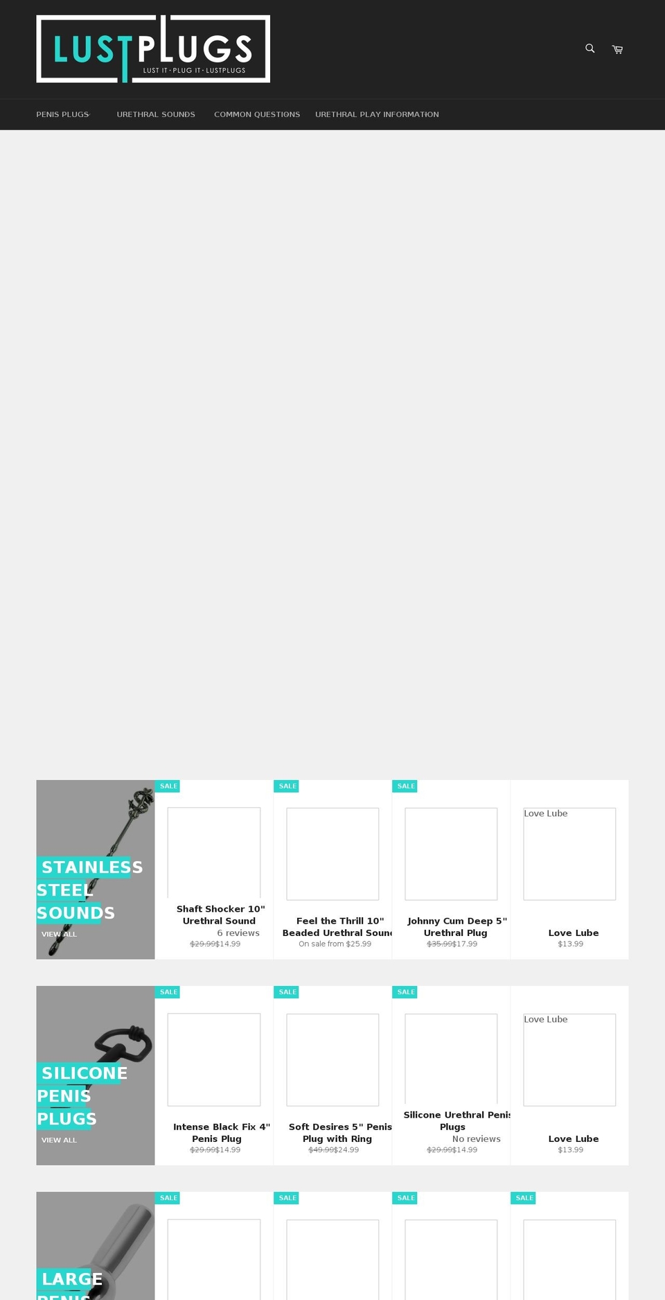 lustplugs.com — Shopify storefront screenshot