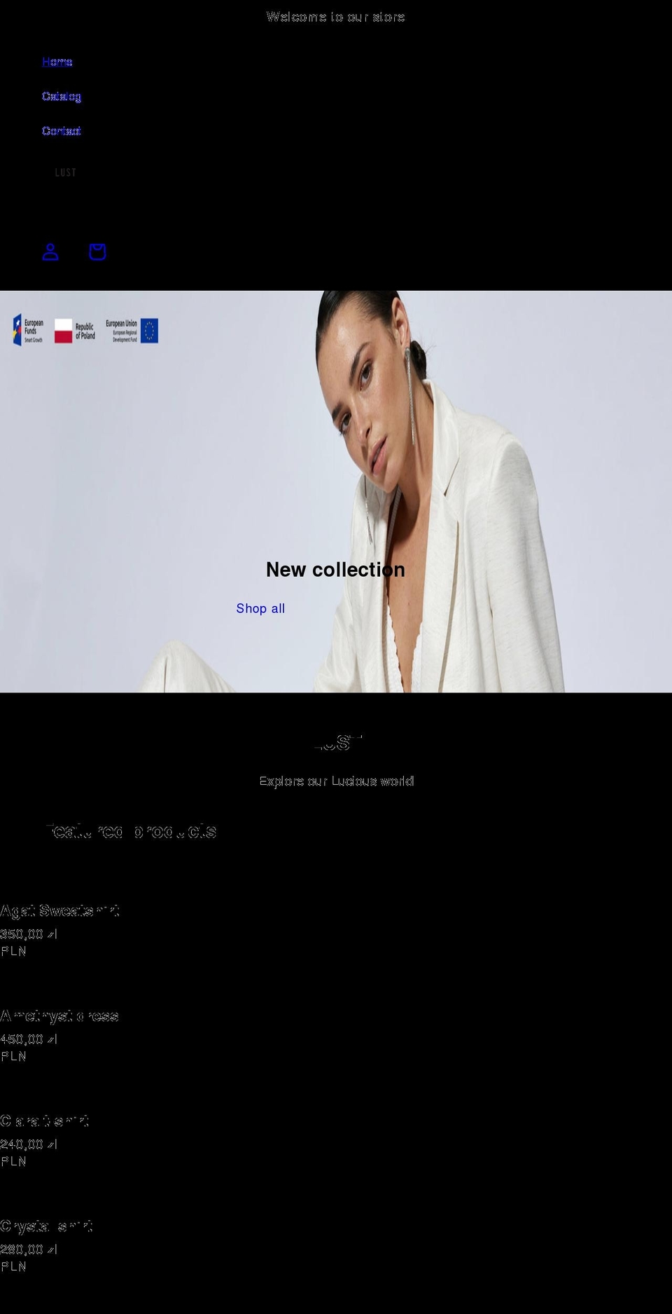 lustwarsaw.com shopify website screenshot