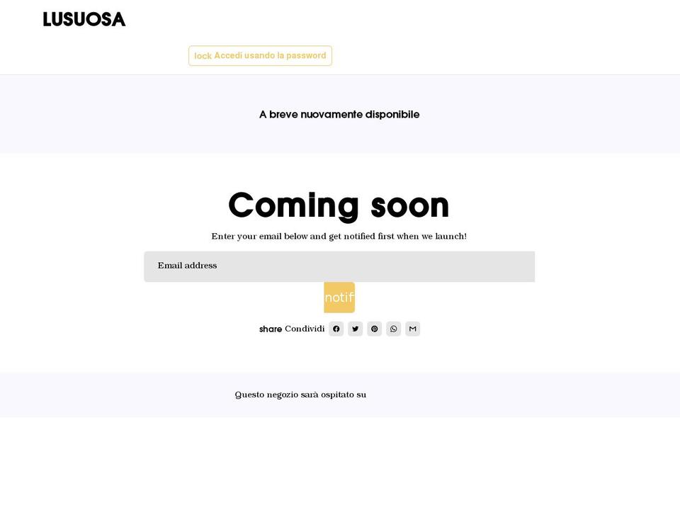 lusuosa.com shopify website screenshot