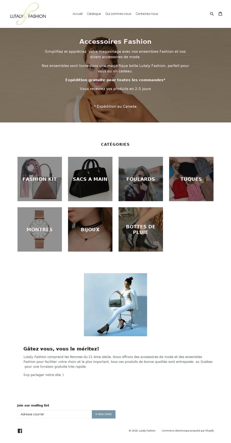 lutalyfashion.com — Shopify storefront screenshot