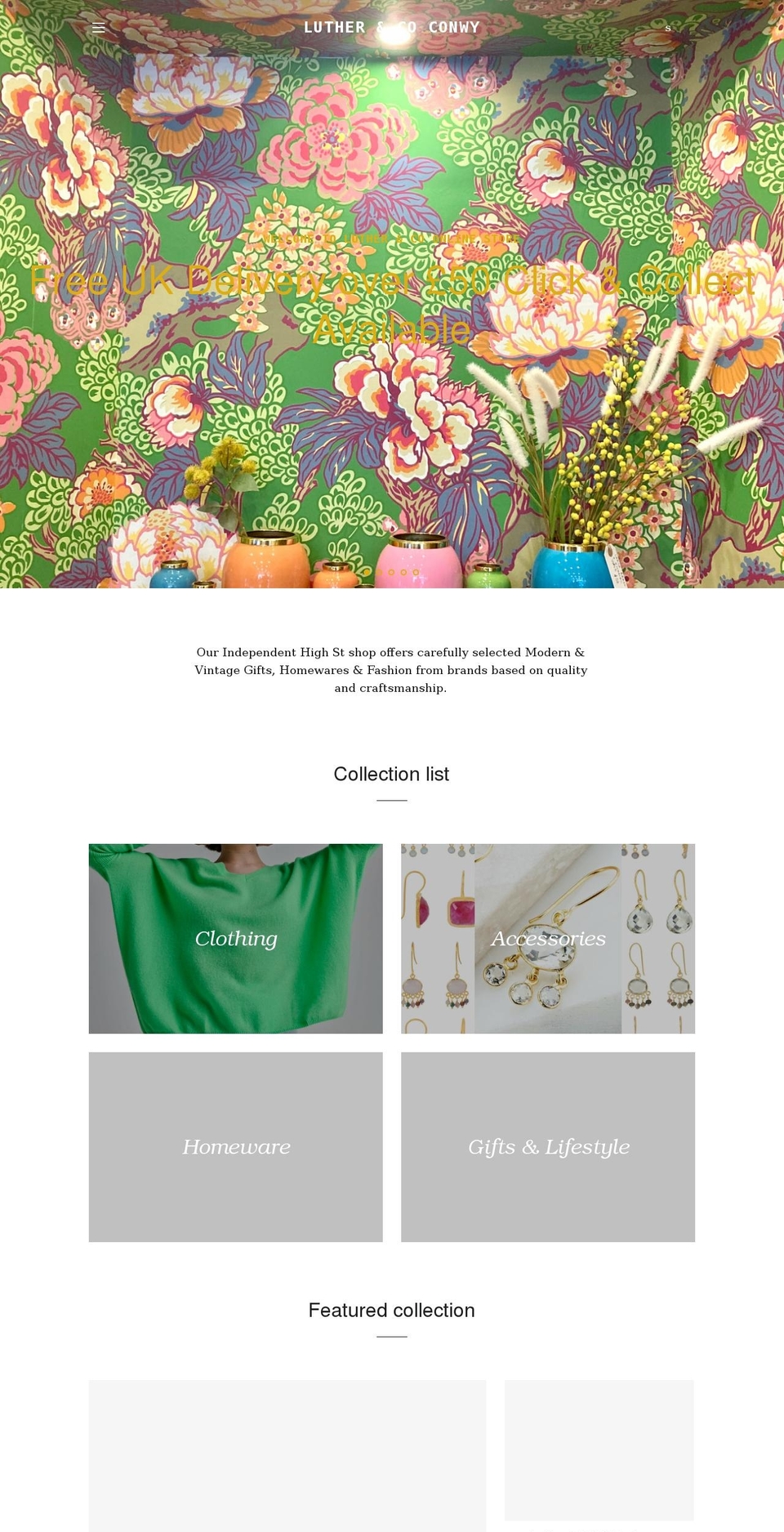 lutherandco.co.uk shopify website screenshot