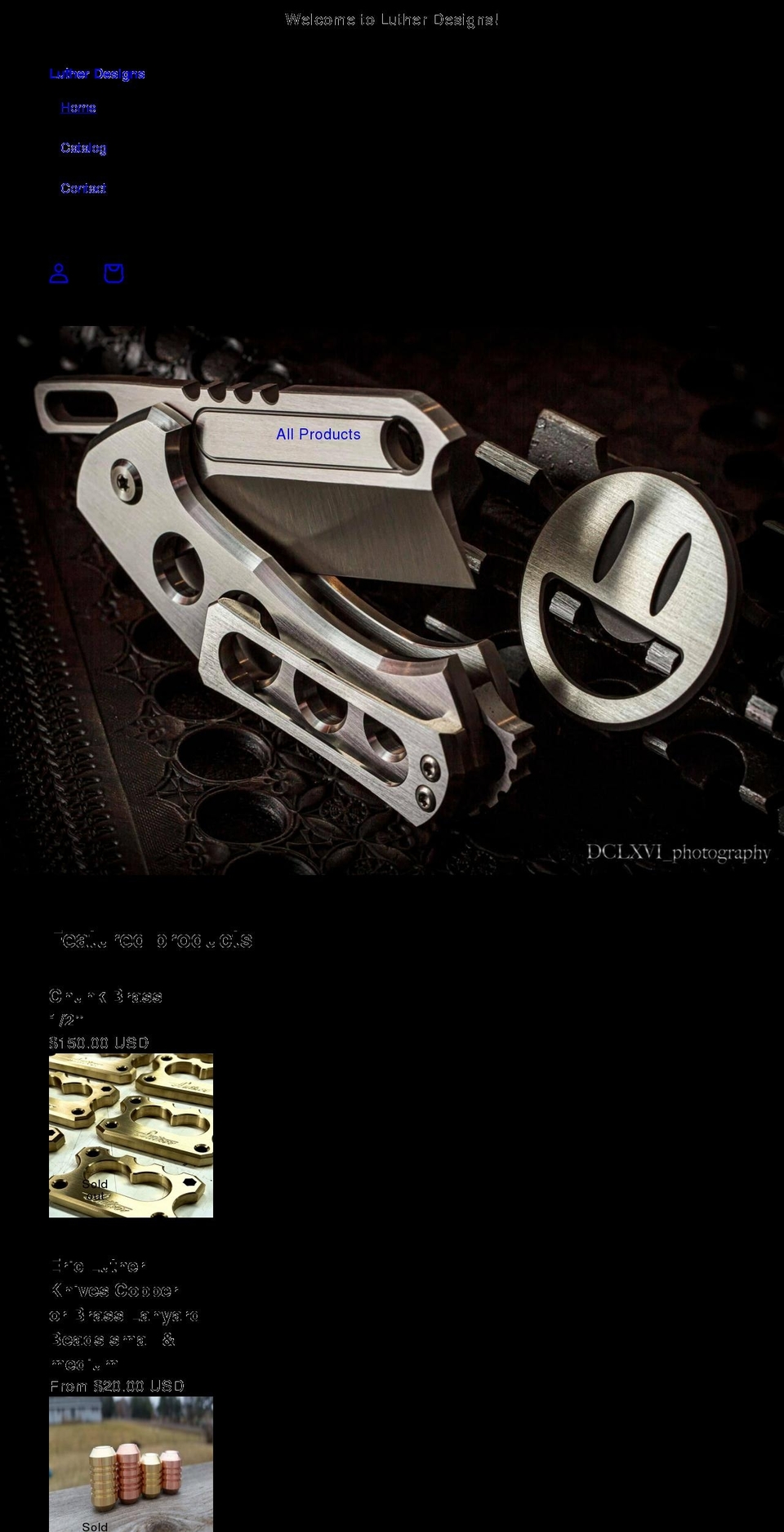 lutherdesigns.com shopify website screenshot