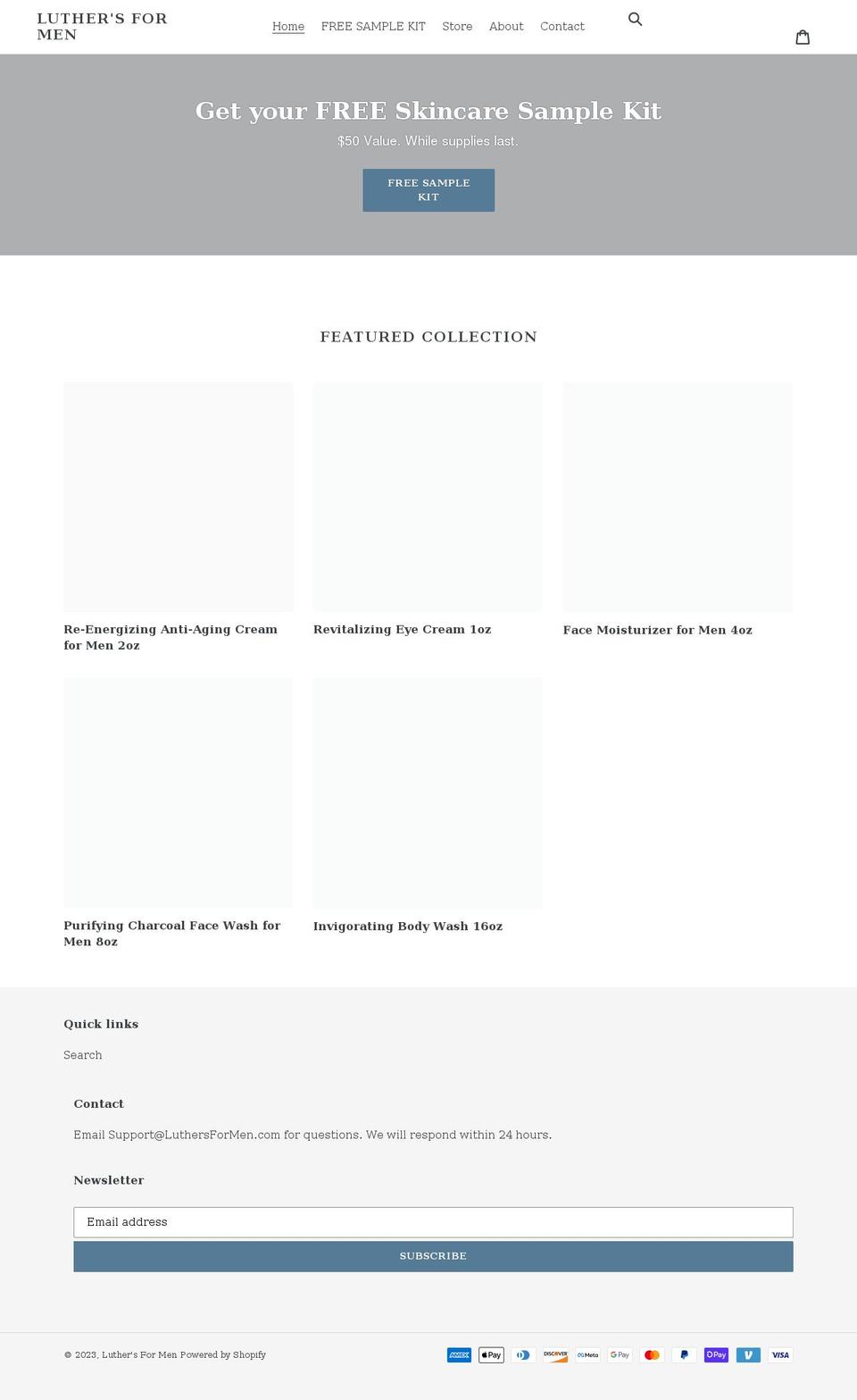 lutherformen.com shopify website screenshot