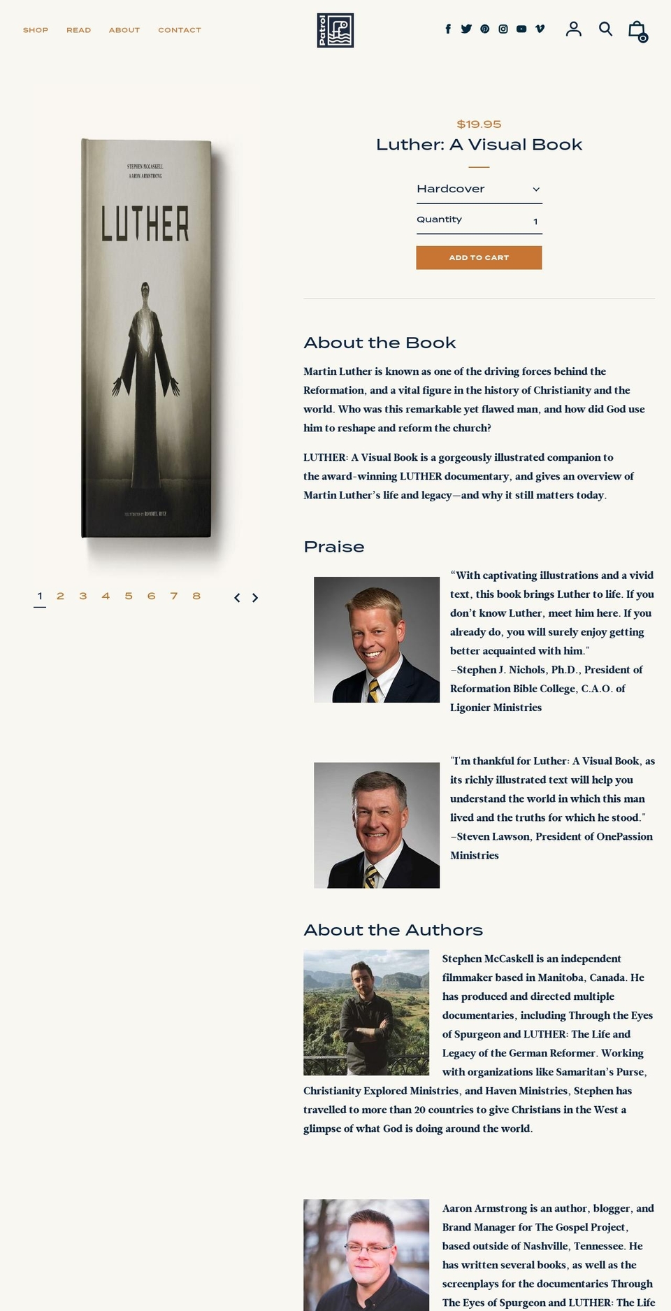 luthervisualbook.com — Shopify storefront screenshot