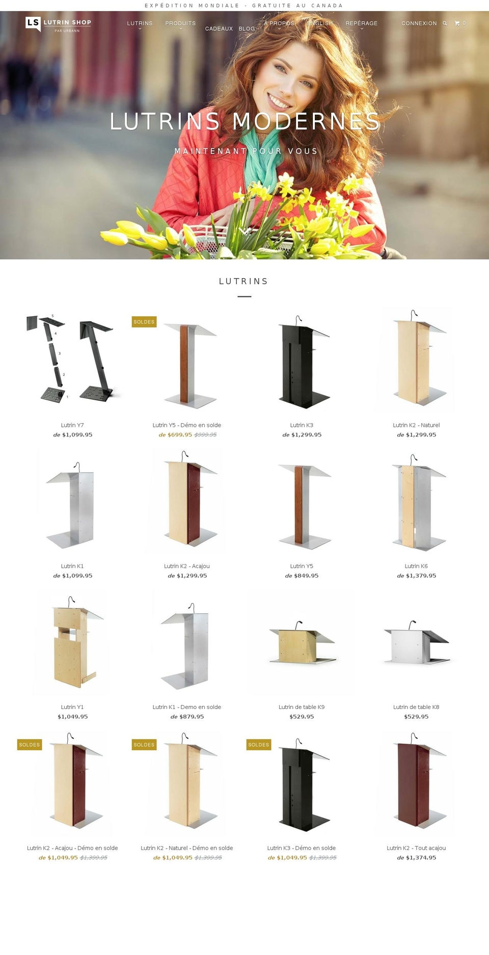lutrinstore.com shopify website screenshot