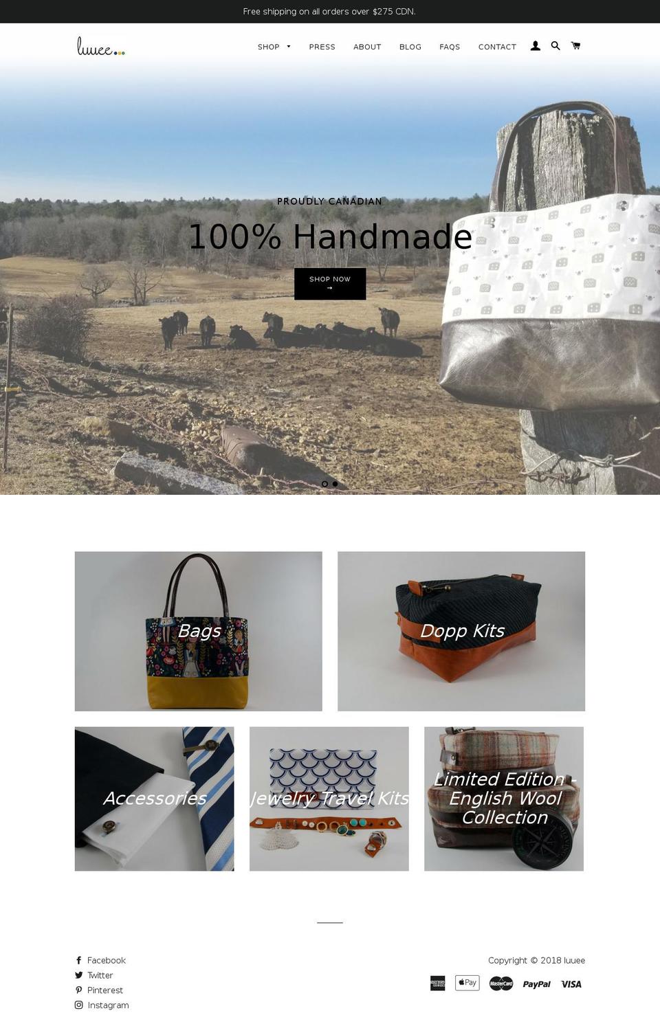 luuee.com — Shopify storefront screenshot