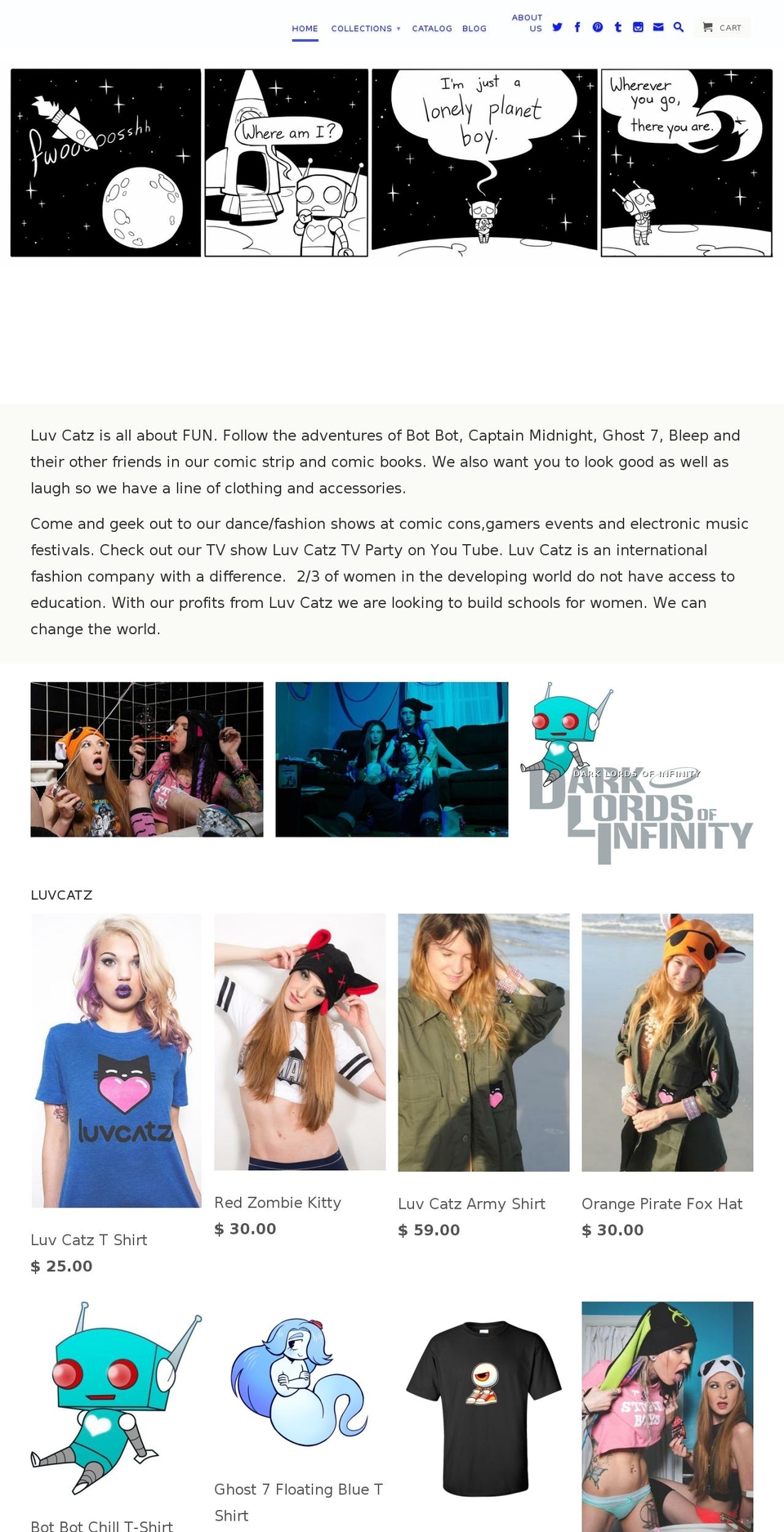 luv-catz.com shopify website screenshot