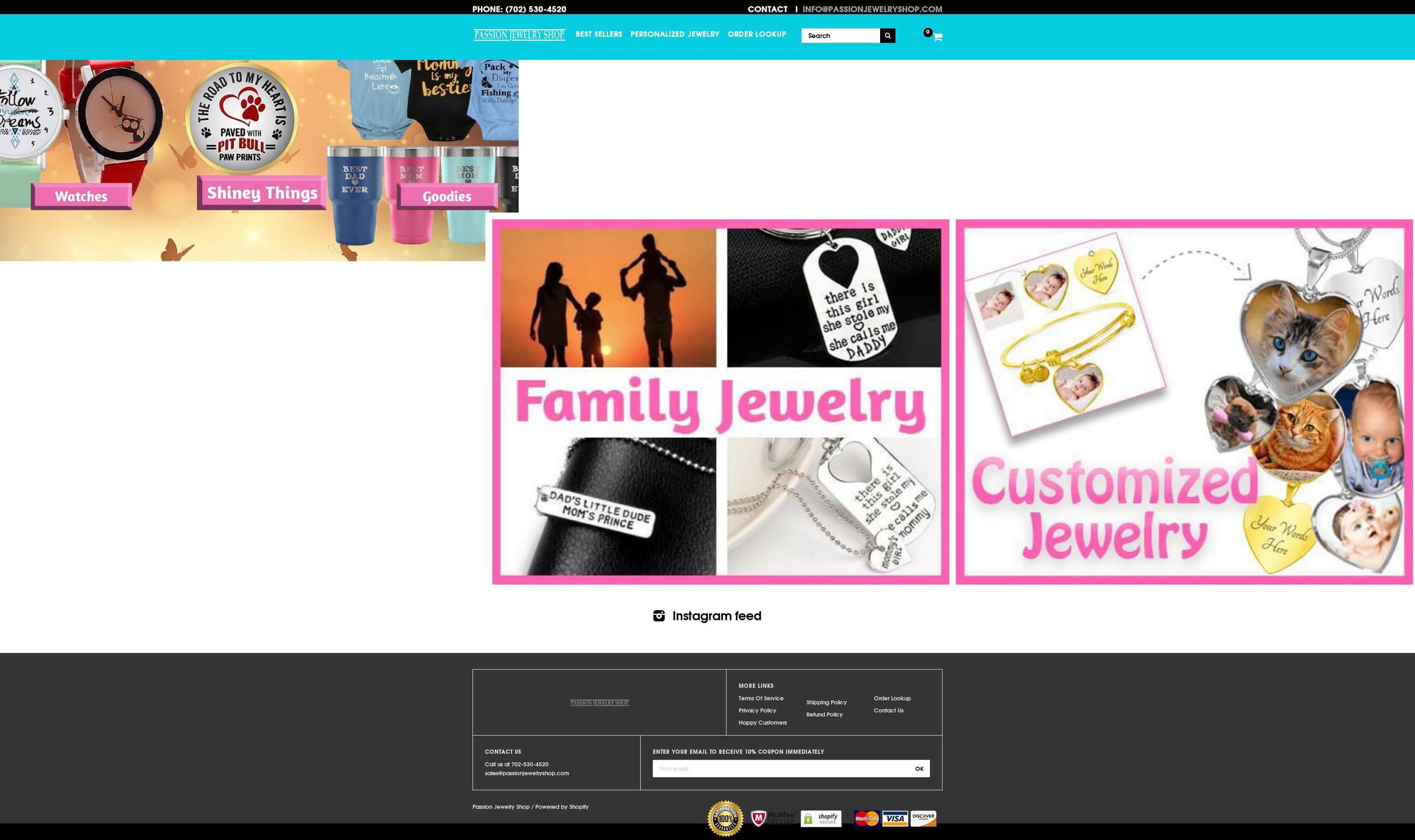 luv-living-lockets.myshopify.com shopify website screenshot