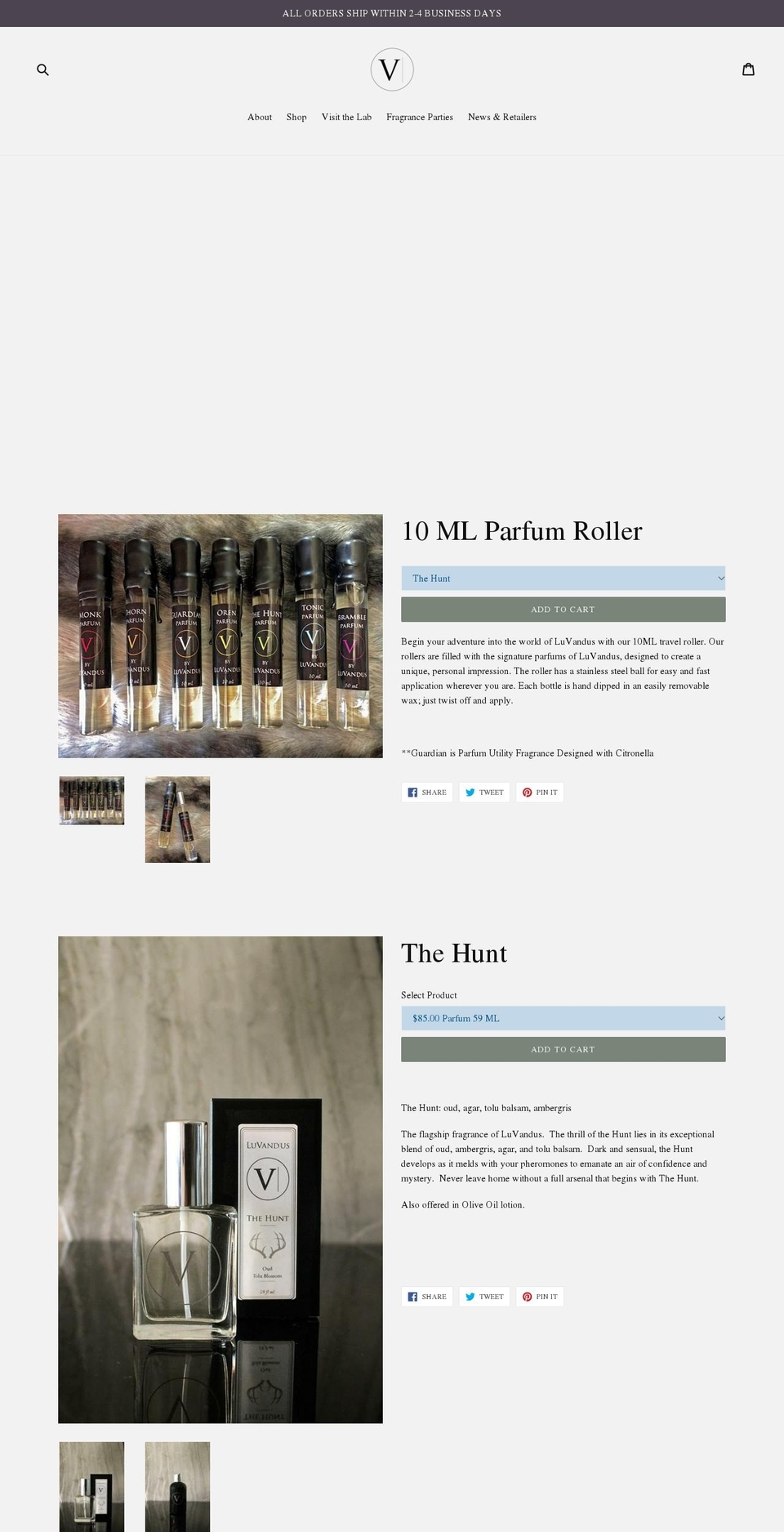 luvandus.com — Shopify storefront screenshot