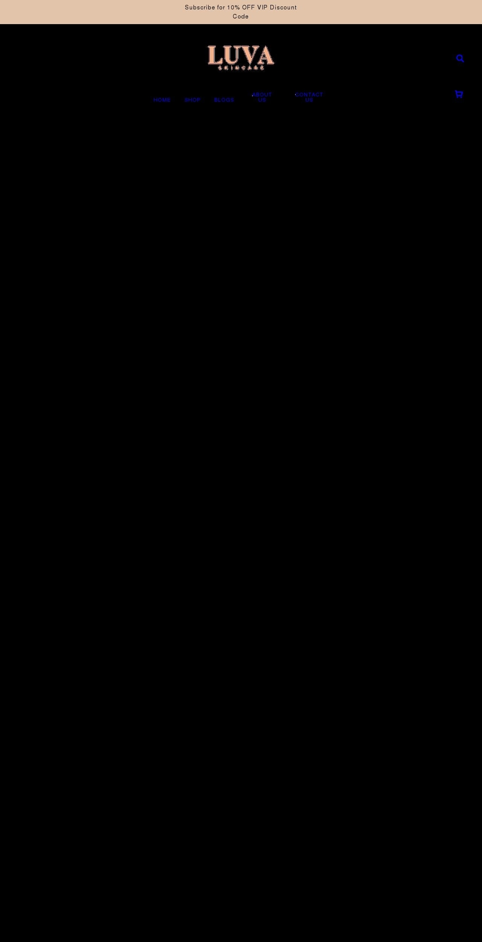 luvaskincare.com shopify website screenshot