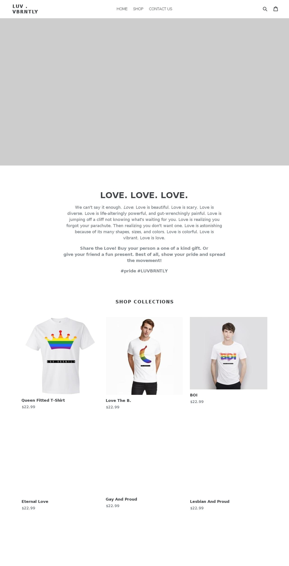 luvbrntly.com shopify website screenshot