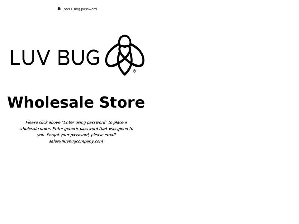 luvbugwholesale.com — Shopify storefront screenshot