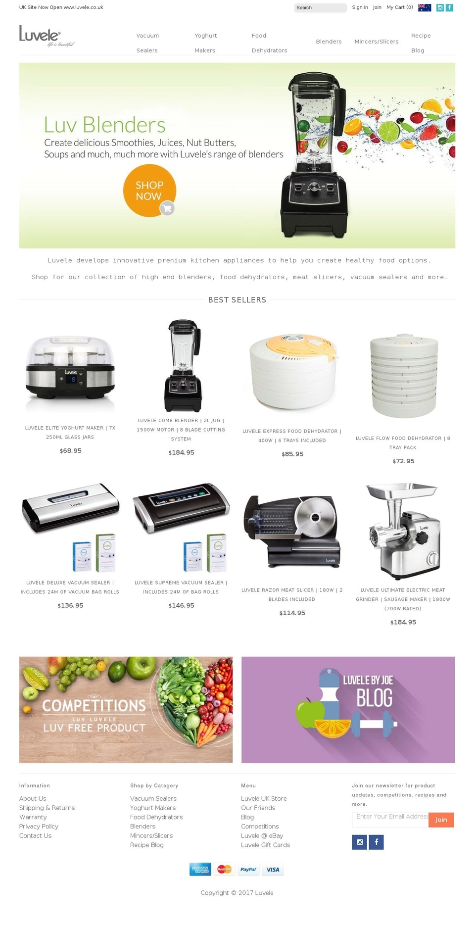 luvele.com shopify website screenshot