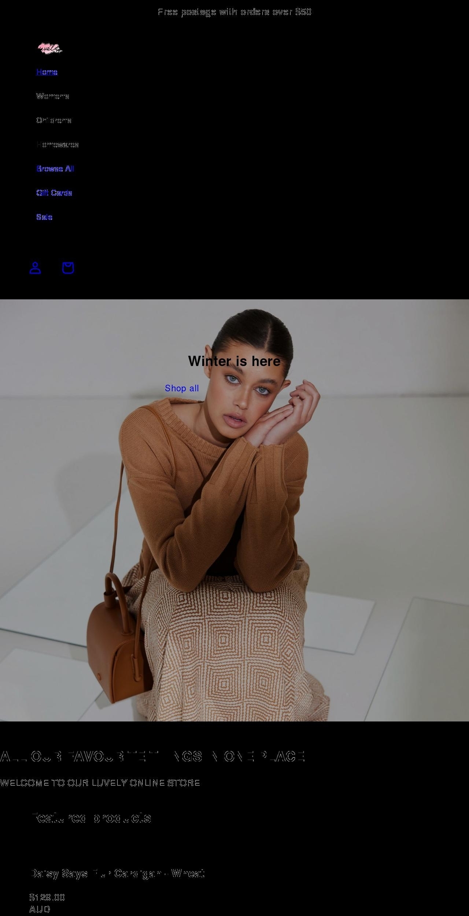 luvely.com.au shopify website screenshot