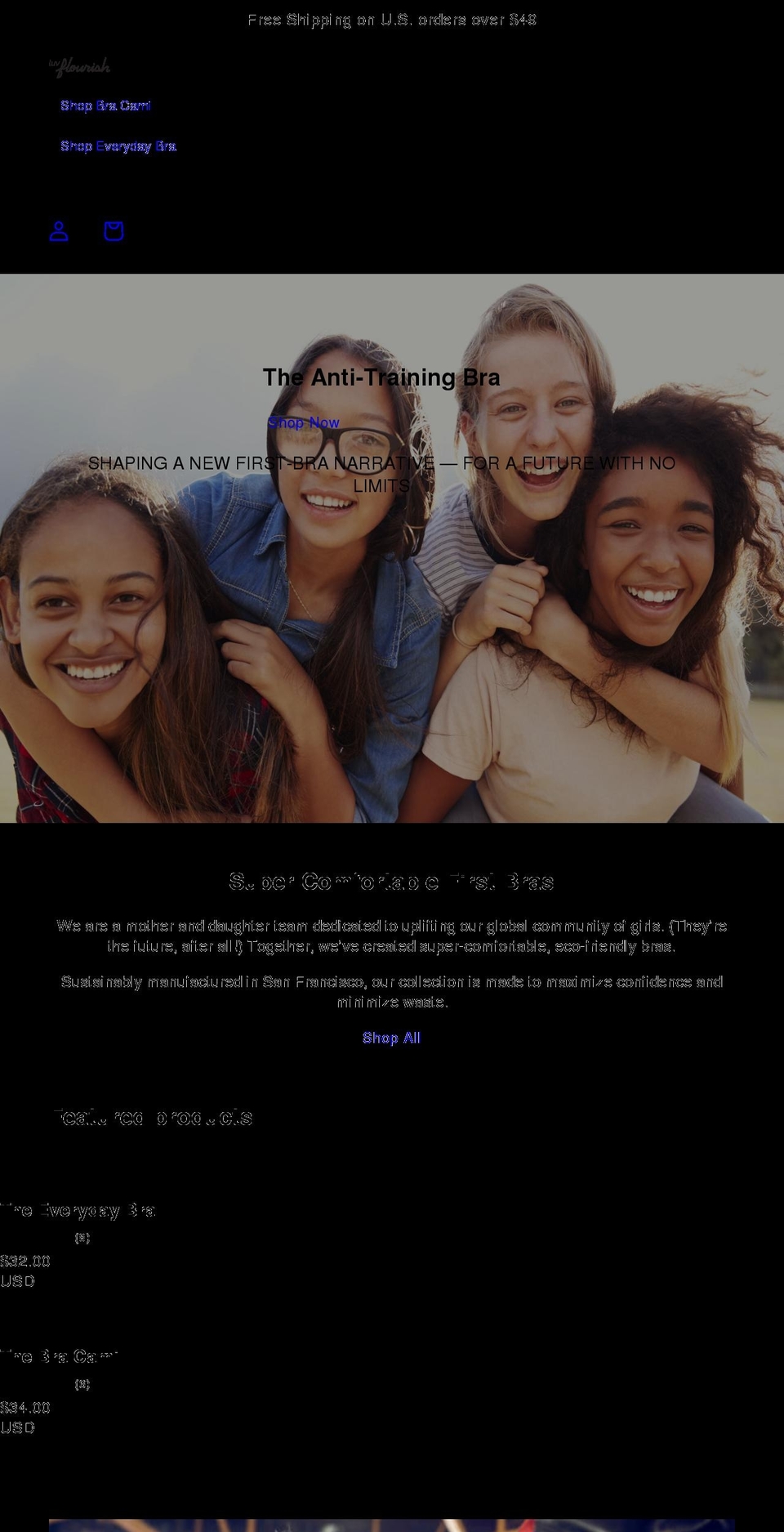 luvflourish.com shopify website screenshot
