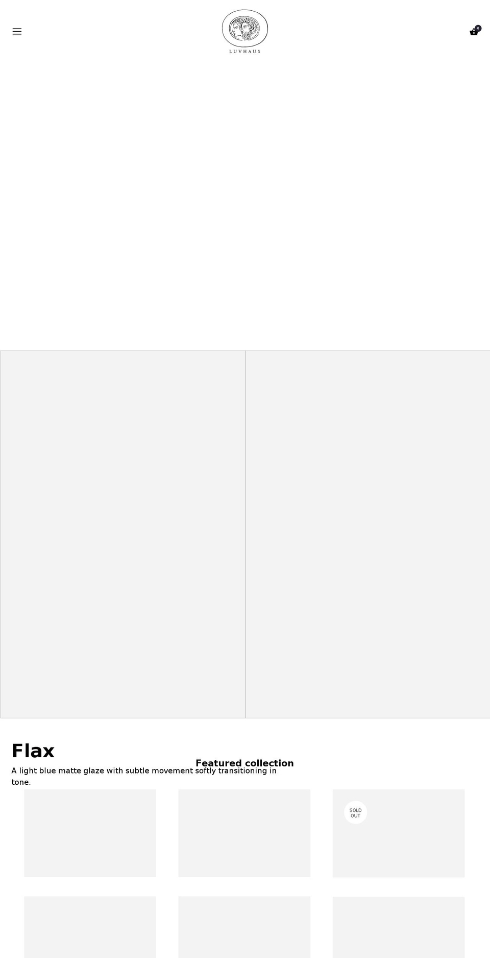 luvhausceramics.com — Shopify storefront screenshot