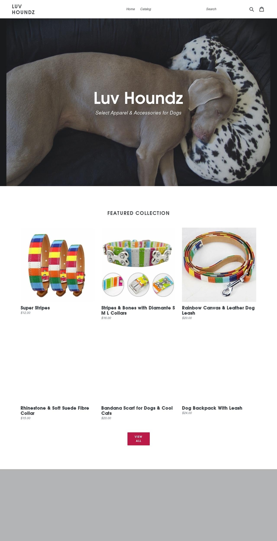 luvhoundz.com — Shopify storefront screenshot