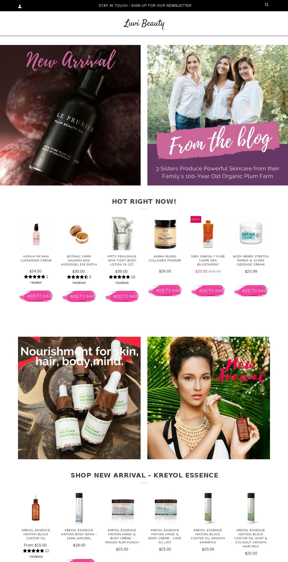 luvibeauty.com shopify website screenshot