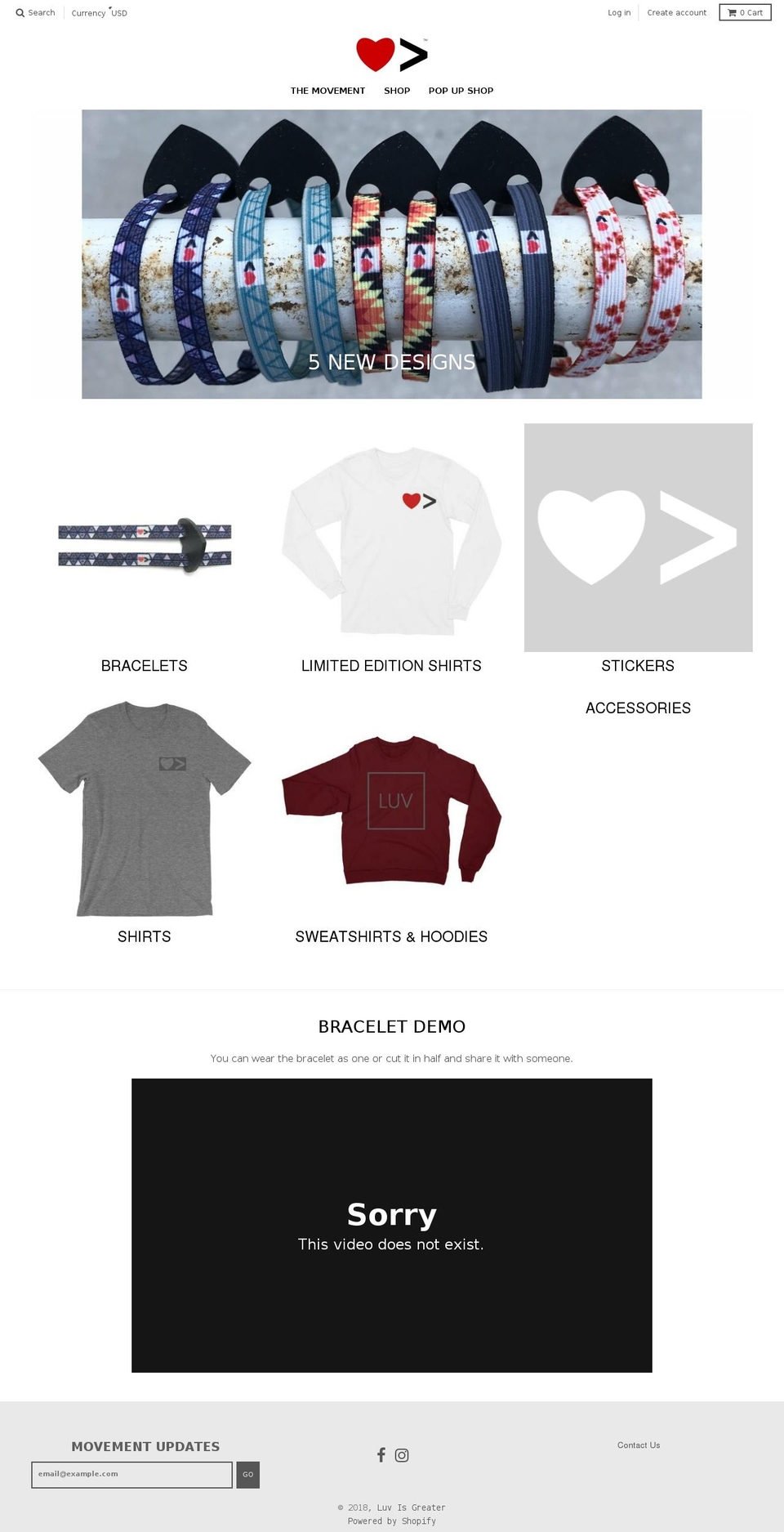 luvisgreater.org shopify website screenshot