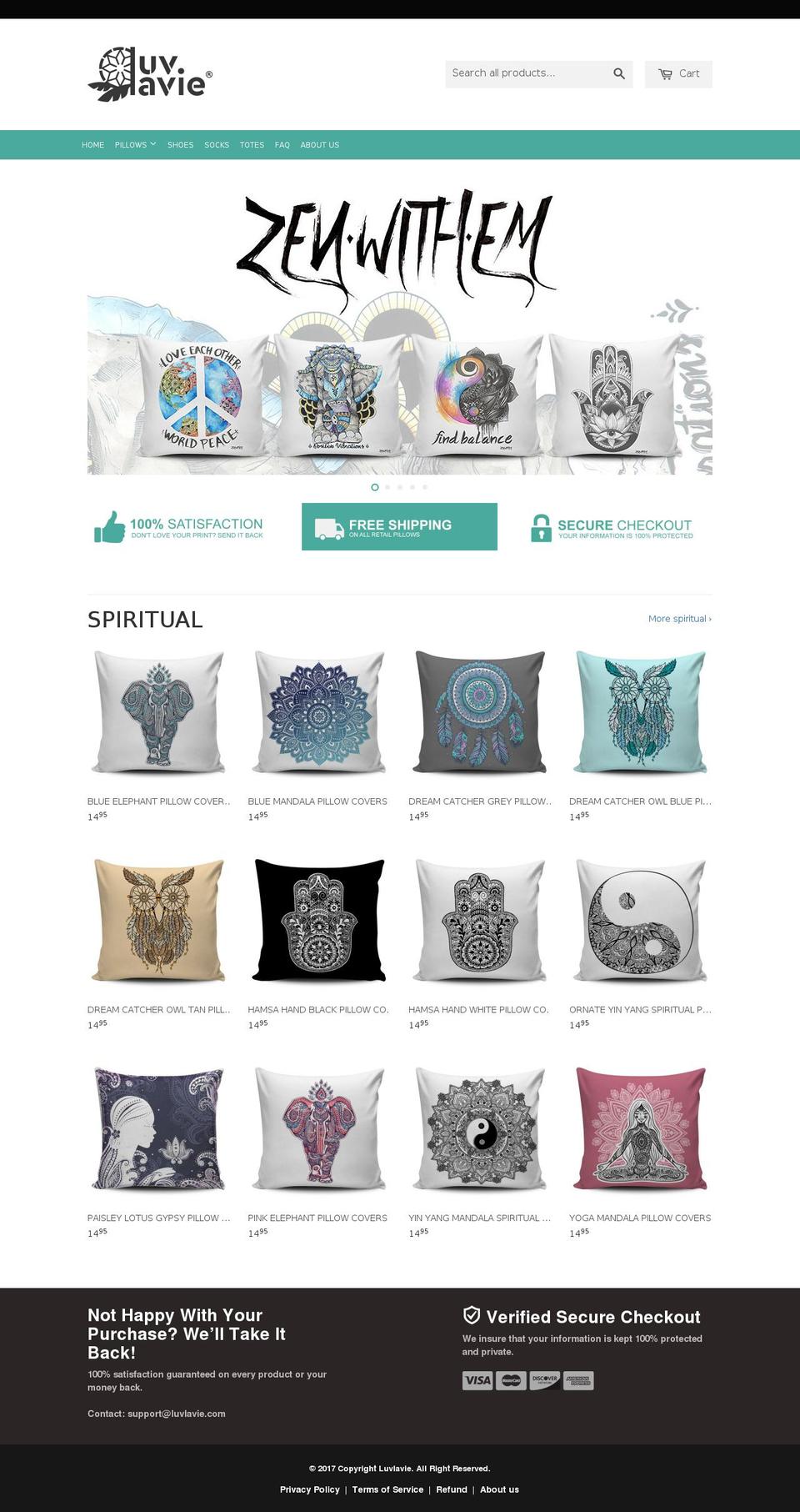 luvlavie.com shopify website screenshot