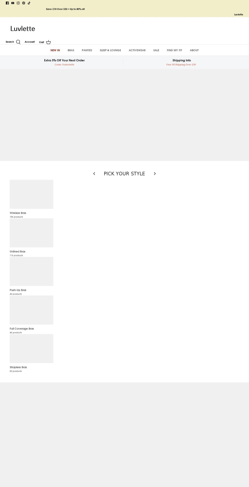 luvlette.com shopify website screenshot