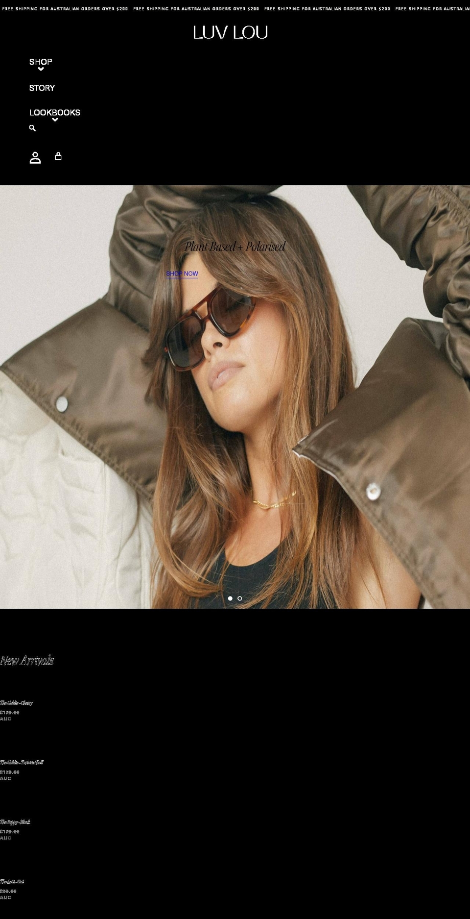 luvlou.com shopify website screenshot