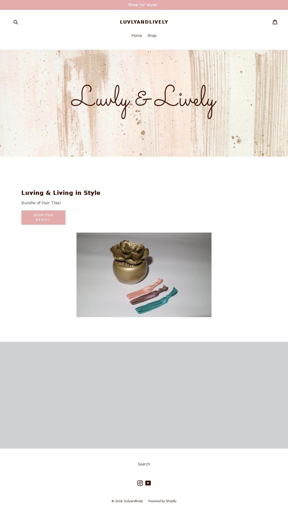 luvlyandlively.com — Shopify storefront screenshot